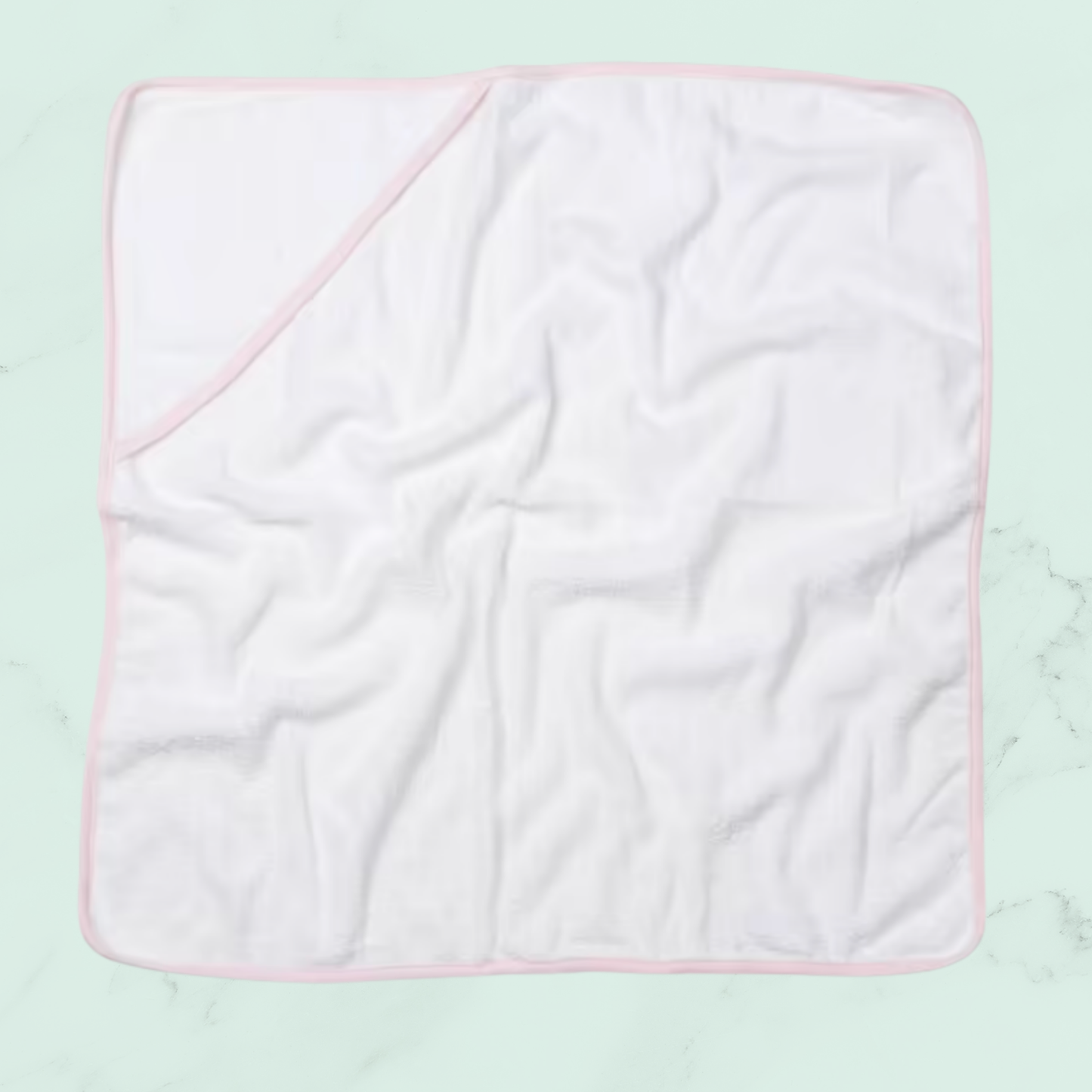 ✨ Une cape de bain douce - contour rose